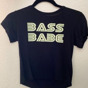 Dolls kill club exx bass babe crop top